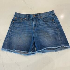 Madewell‎ Jean Shorts With Raw Hem Size 25